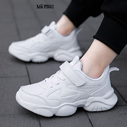 Giày trẻ em nam 3 - 12 tuổi siêu nhẹ, màu trắng thể thao - PD32