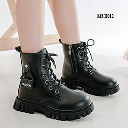 Giày trẻ em kiểu boot bé gái từ 6-11 tuổi - B012